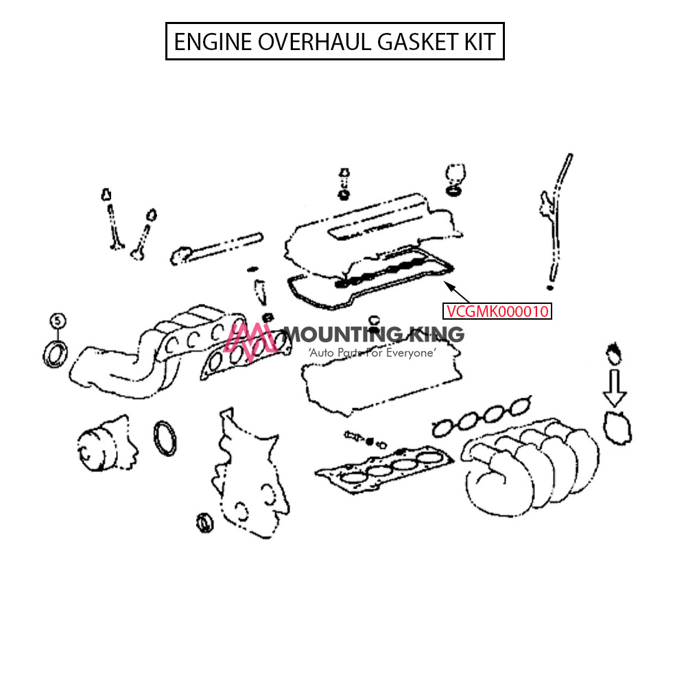 TOYOTA WISH 1.8 L ZNE14G AUTO (2003 - 2008) Valve Cover Gasket Silicone